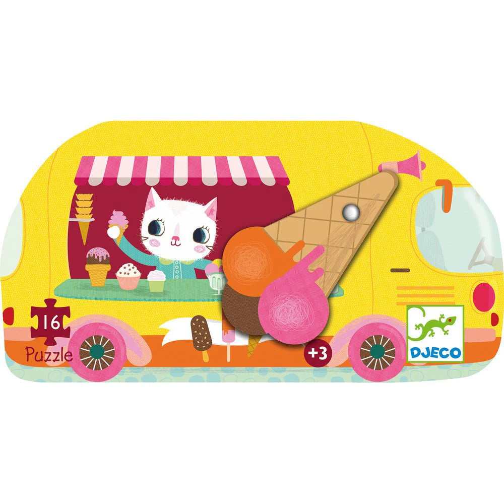 Silhouette Puzzle Ice Cream Truck