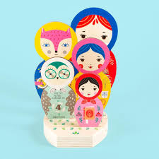 Masha wooden nesting game