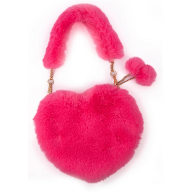 Hot Pink  Love Furry Purse