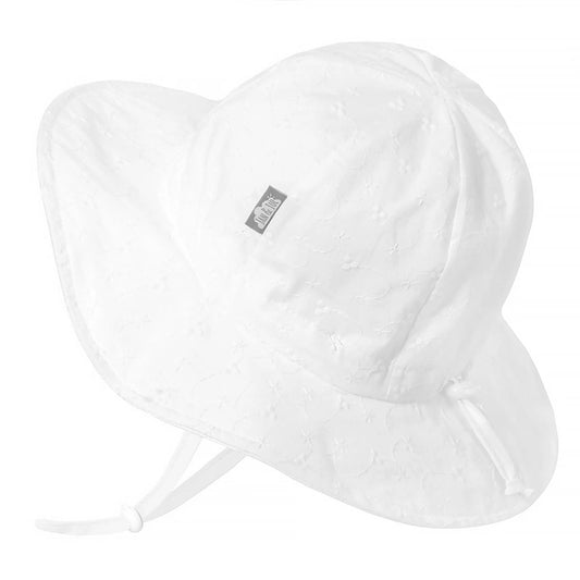 White Eyelet Floppy Hat
